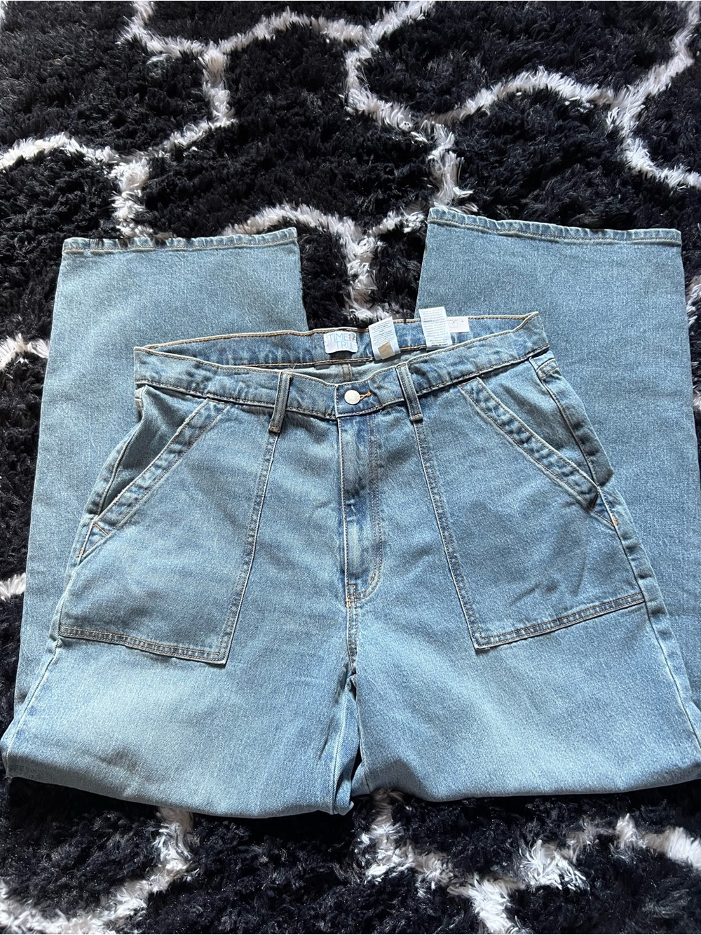 Time and Tru Light Blue Boyfriend Jeans Straight Leg